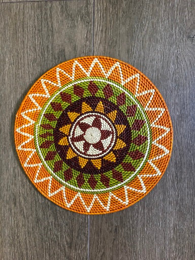 Mandala com Grafismo Trançada com Fibra Tucumã