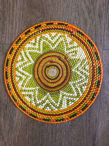 Mandala com Grafismo Trançada com Fibra Tucumã