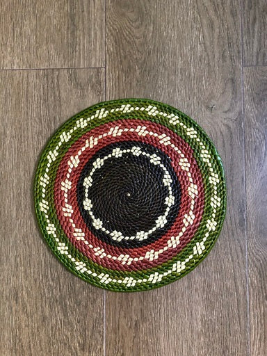 Mandala com Grafismo Trançada com Fibra Tucumã