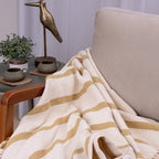 Manta Boho em algodão 1,20 x 1,80  - Mostarda