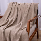 Manta Ísis com trama entrelaçada 1,20x1,80m - Bege