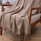 Manta Ísis com trama entrelaçada 1,20x1,80m - Bege