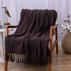 Manta Ísis com trama entrelaçada 1,20x1,80m - Café