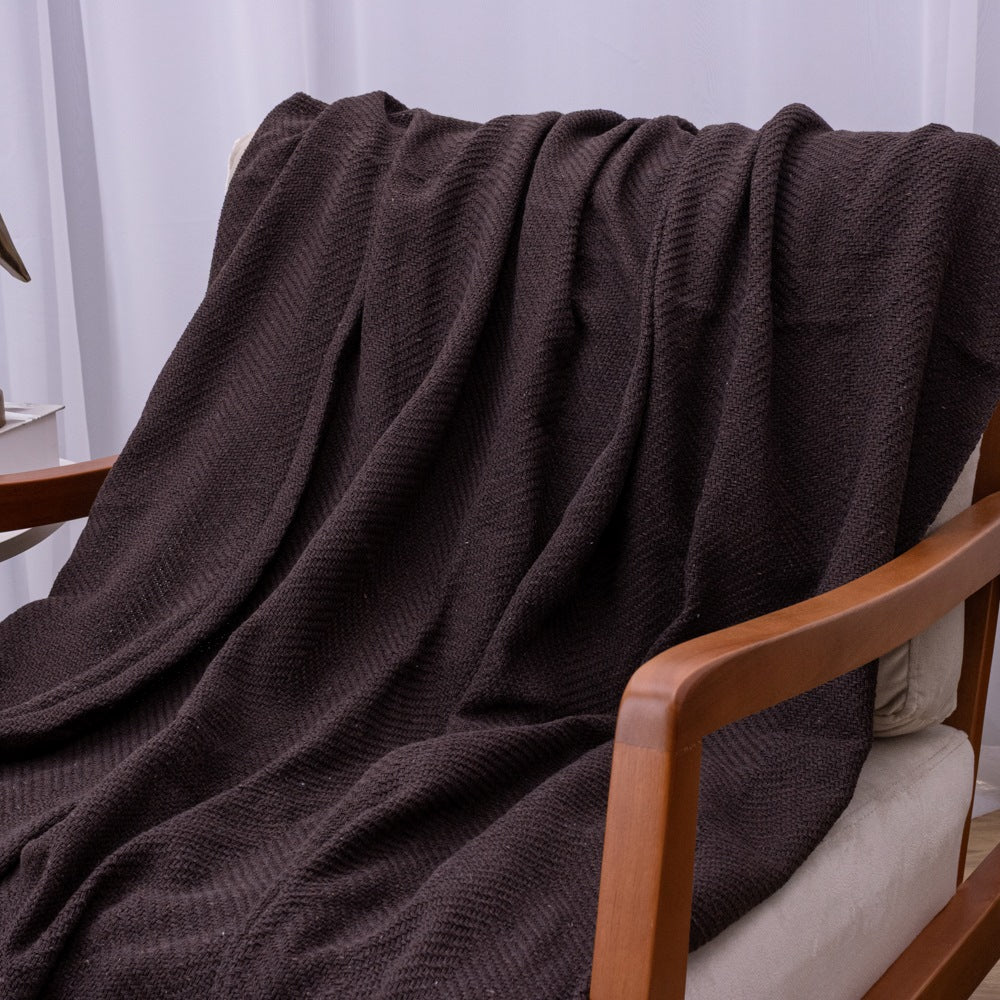 Manta Ísis com trama entrelaçada 1,20x1,80m - Café