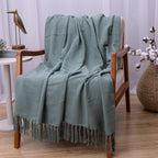 Manta Ísis com trama entrelaçada 1,20x1,80m - Verde Oliva