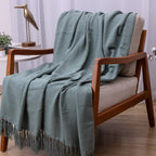 Manta Ísis com trama entrelaçada 1,20x1,80m - Verde Oliva