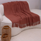 Manta Lilian em algodão 1,30 x 1,80 - Coral