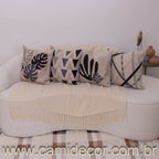 Manta Lilian em algodão 1,30 x 1,80 - Cru