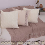 Manta Lilian em algodão 1,30 x 1,80 - Rosé