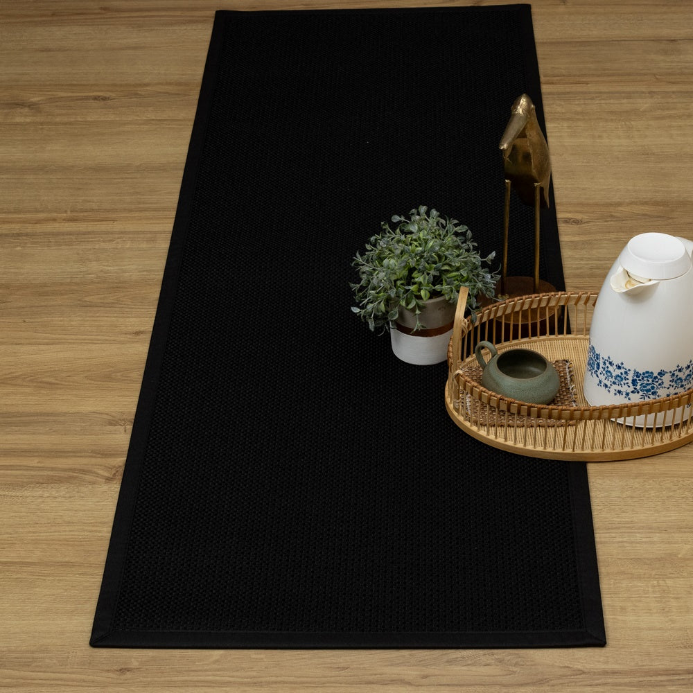 Passadeira Avulsa Siena Antiderrapante 50 x 140cm - Preto
