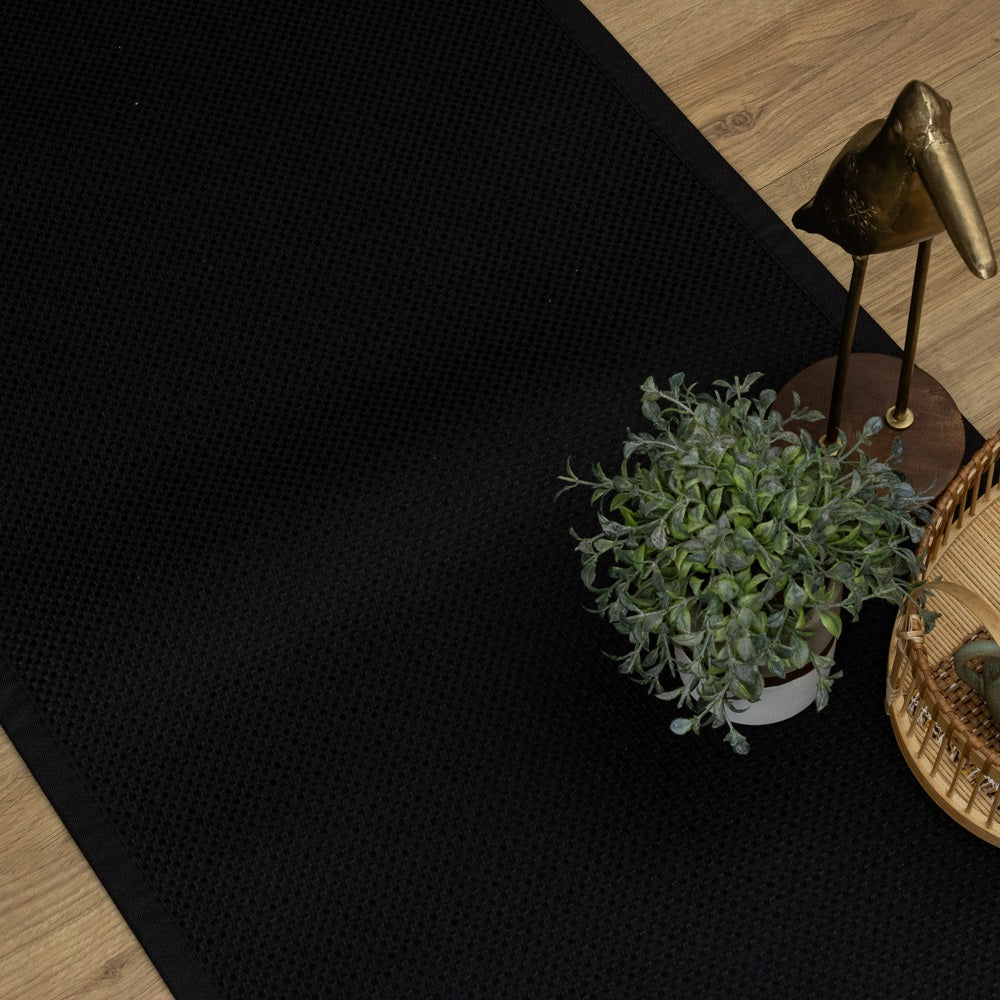 Passadeira Avulsa Siena Antiderrapante 50 x 140cm - Preto