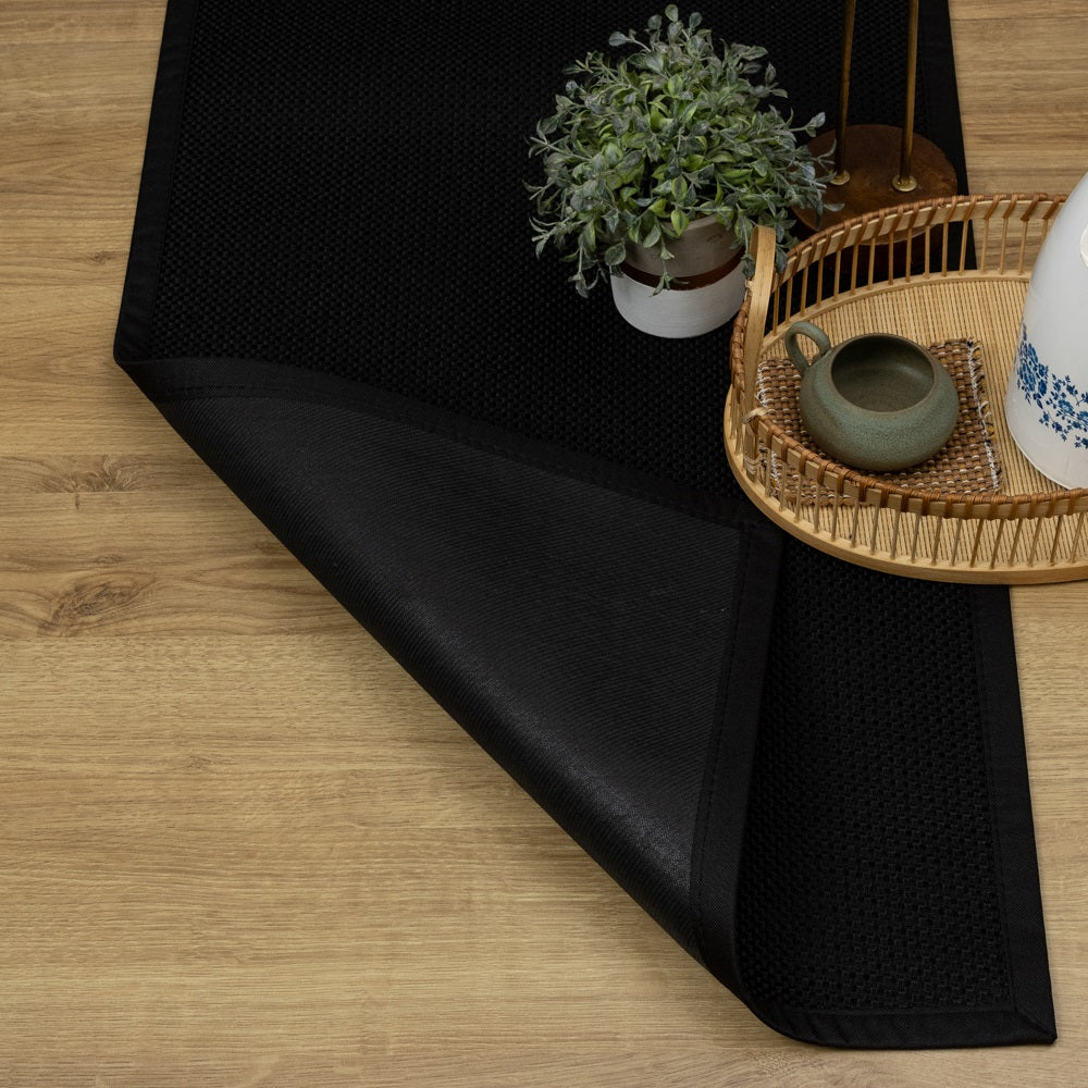 Passadeira Avulsa Siena Antiderrapante 50 x 140cm - Preto