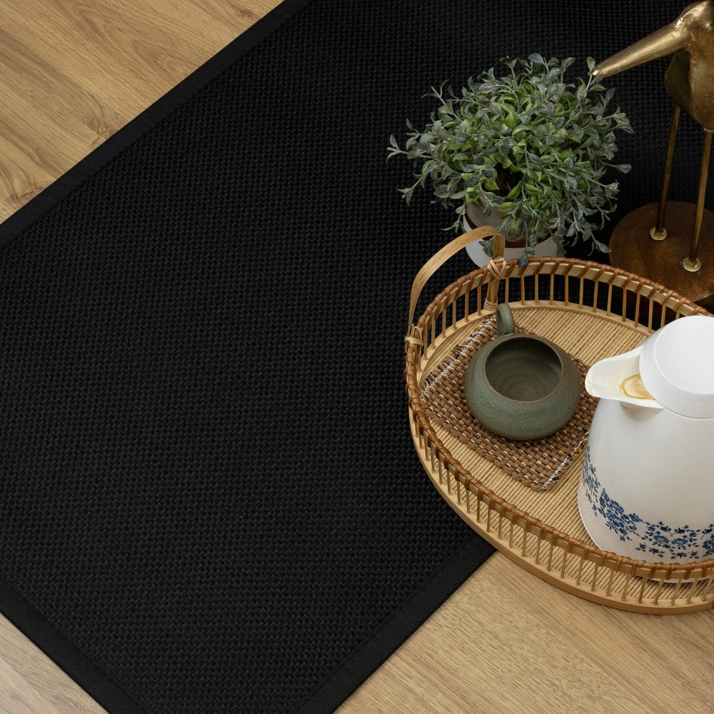 Passadeira Avulsa Siena Antiderrapante 50 x 140cm - Preto