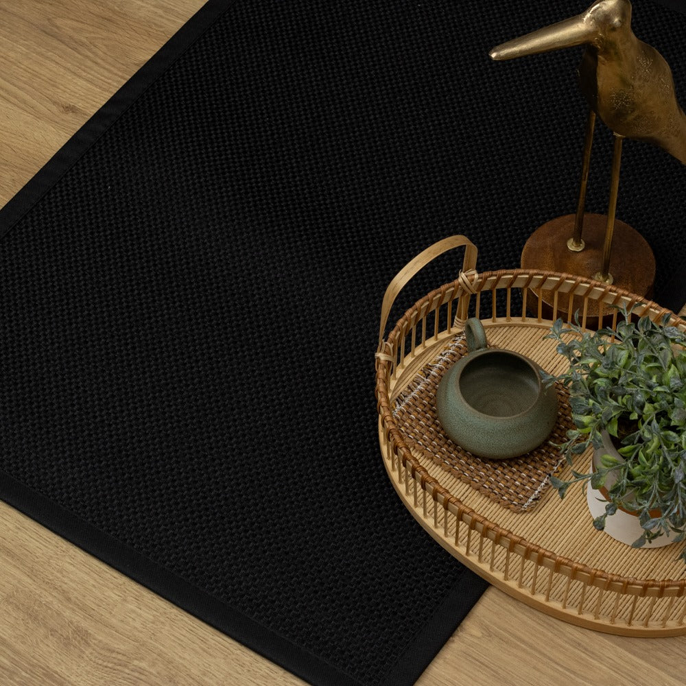 Passadeira Avulsa Siena Antiderrapante 60 x 180cm - Preto