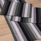 Jogo de Passadeira Zurick Listrado com 3 peças - Verde