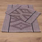 Jogo de Tapetes Zurick Zig Zag com 2 peças - Marrom e Preto