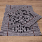 Jogo de Tapetes Zurick Zig Zag com 2 peças - Preto e Marrom