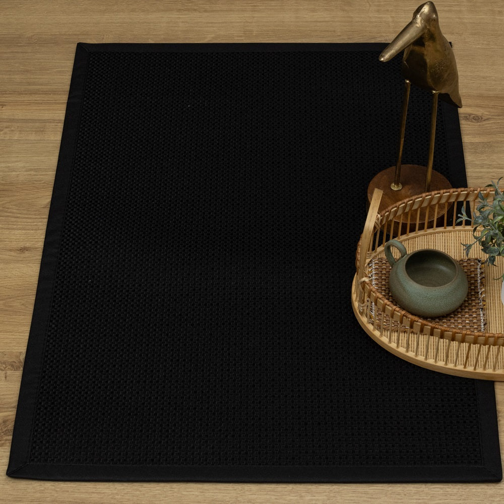 Tapete Avulso Siena Antiderrapante 50 x 70cm - Preto