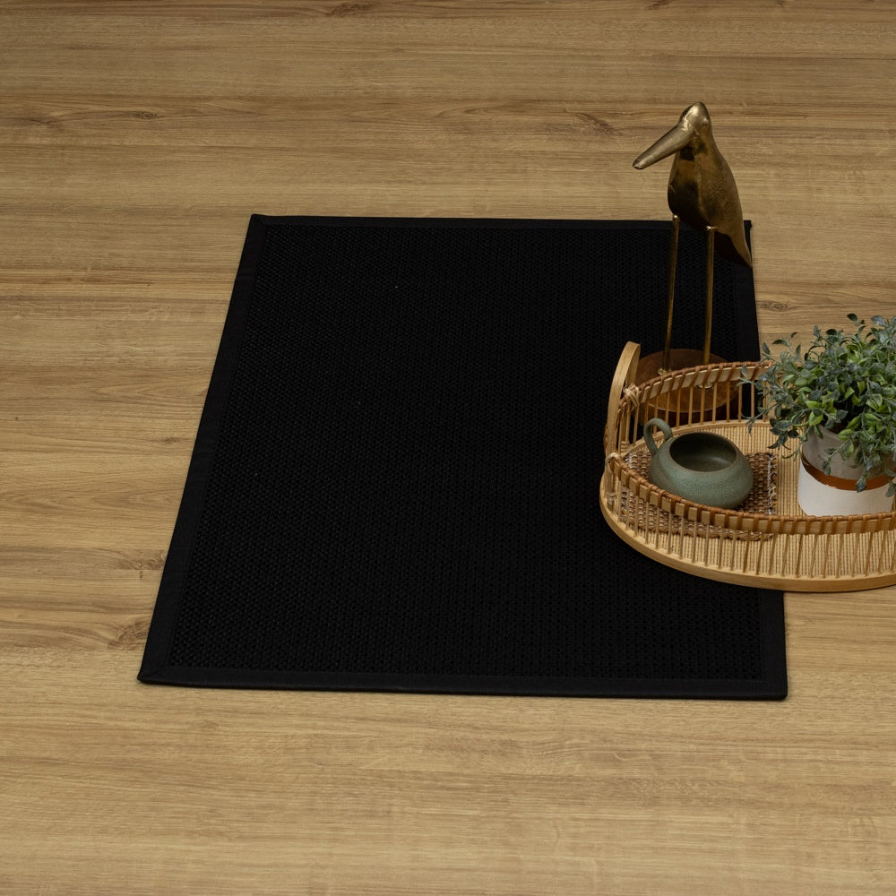 Tapete Avulso Siena Antiderrapante 50 x 70cm - Preto