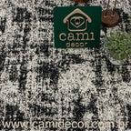 Tapete Beira Cama Carrara 70x140cm - Preto