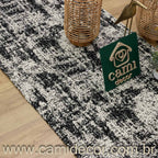 Tapete Beira Cama Carrara 70x140cm - Preto
