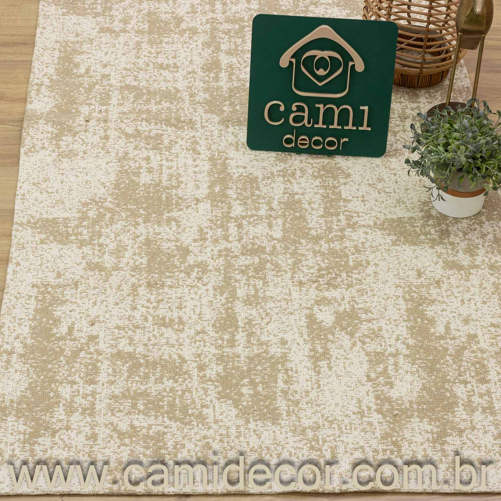 Tapete Beira Cama Carrara 70x140cm - Bege