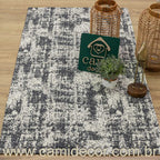 Tapete Beira Cama Carrara 70x140cm - Chumbo