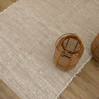 Tapete Beira Cama Dupla Face 80x150cm - Cru e Rosé