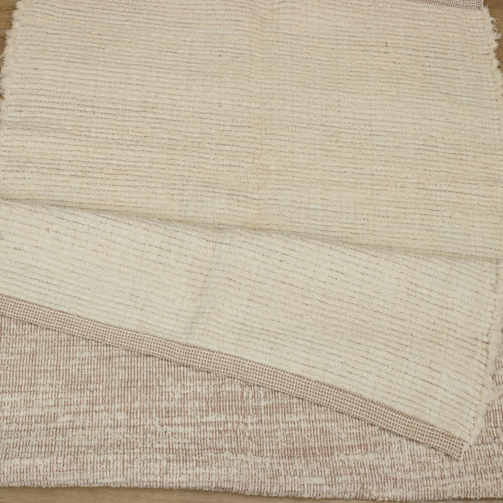 Tapete Beira Cama Dupla Face 80x150cm - Cru e Rosé