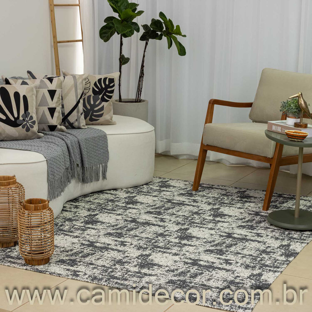 Tapete para Sala Carrara 200x250cm - Chumbo