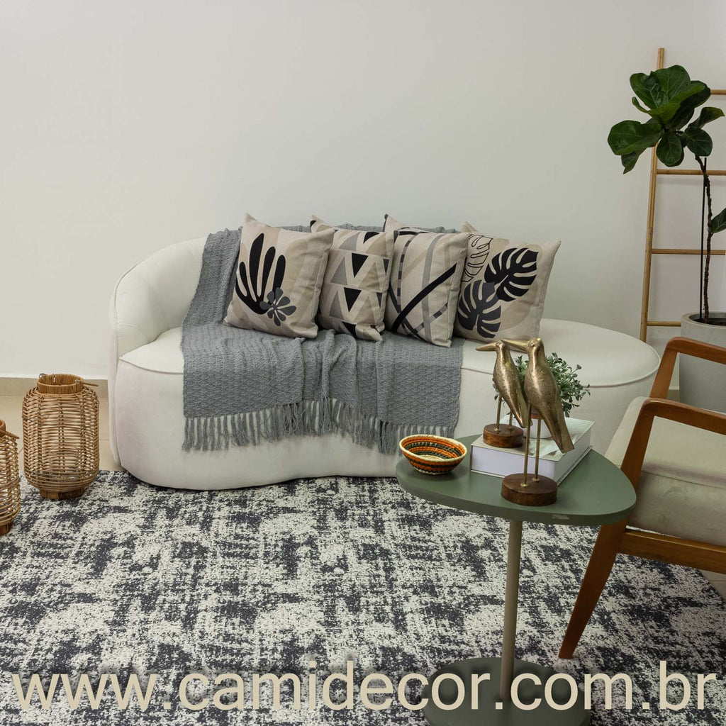 Tapete para Sala Carrara 200x250cm - Chumbo