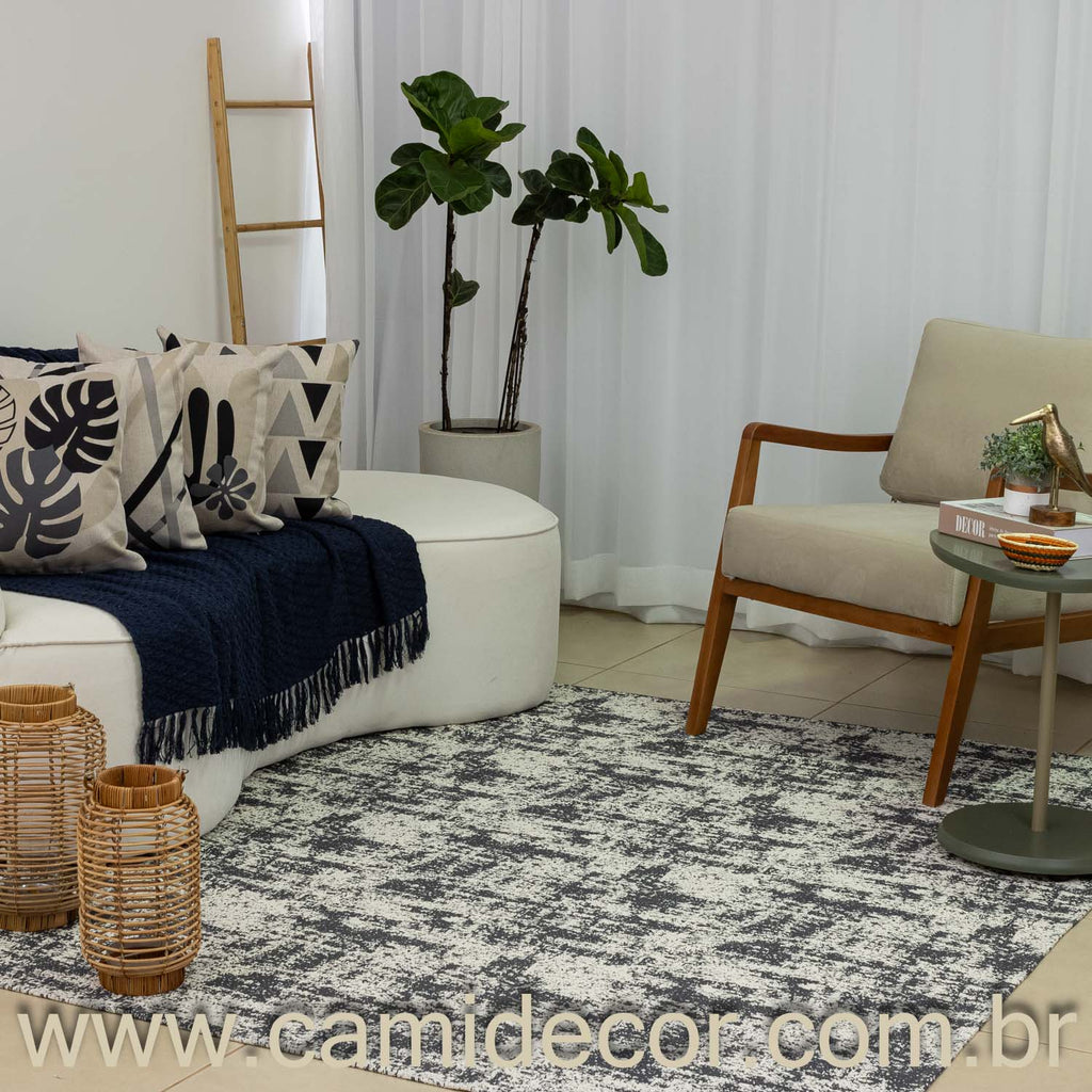 Tapete para Sala Carrara 200x300cm - Chumbo