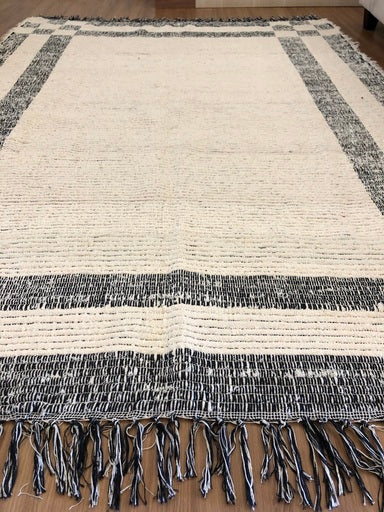Tapete para Sala Dupla Face 150 x 200cm - Preto e Cru