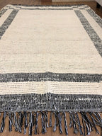 Tapete para Sala Dupla Face 150 x 200cm - Preto e Cru
