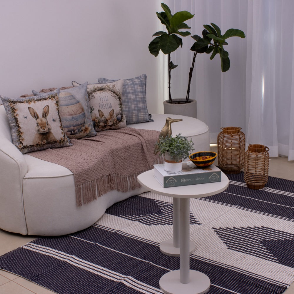 Tapete para Sala de Bico 150 x 200cm - Azul Marinho