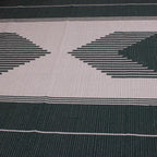 Tapete para Sala de Bico 200 x 250 cm - Cinza Escuro e Cru