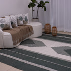 Tapete para Sala de Bico 200 x 250 cm - Cinza Escuro e Cru