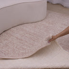Tapete para Sala Dupla Face 150 x 200cm - Cru e Rosé