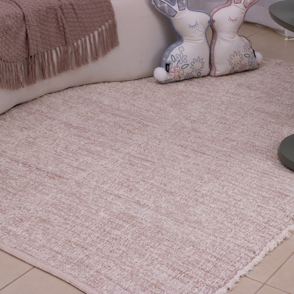 Tapete para Sala Dupla Face 150 x 200cm - Cru e Rosé