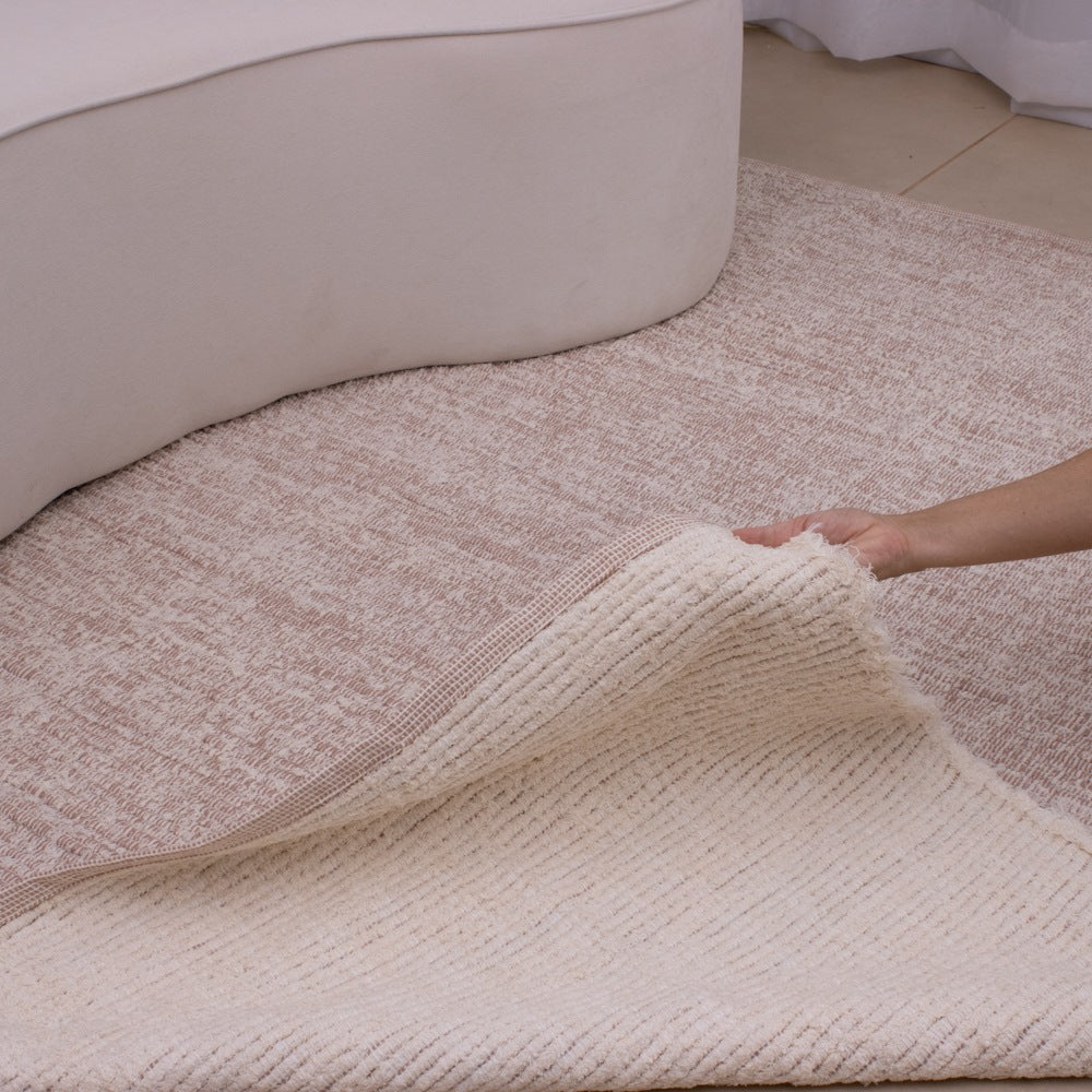 Tapete para Sala Dupla Face 150 x 200cm - Cru e Rosé