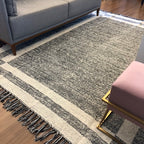 Tapete para Sala Dupla Face 200 x 250cm - Preto e Cru