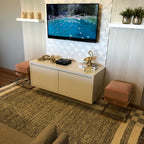 Tapete para Sala Dupla Face 200 x 250cm - Preto e Cru