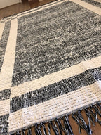 Tapete para Sala Dupla Face 200 x 250cm - Preto e Cru