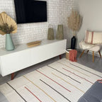 Tapete para Sala Listrado 200 x 250cm - Cores Pastéis