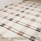 Tapete para Sala Xadrez Neutro Elegance 200 x 250cm