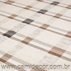 Tapete para Sala Xadrez Neutro Elegance 200 x 250cm