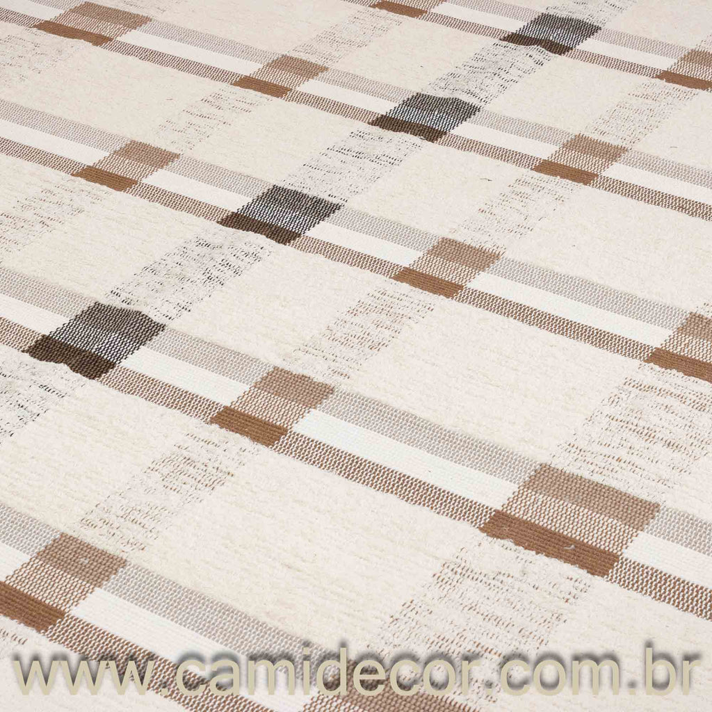 Tapete para Sala Xadrez Neutro Elegance 200 x 300cm