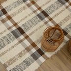 Tapete Xadrez Neutro Elegance  80 x 200cm