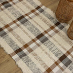 Tapete Xadrez Neutro Elegance  80 x 250cm