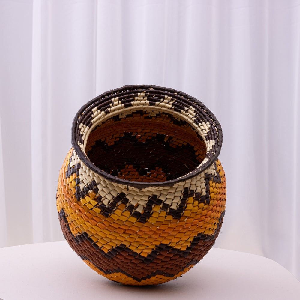 Vaso Artesanal em Palha de Tucumã